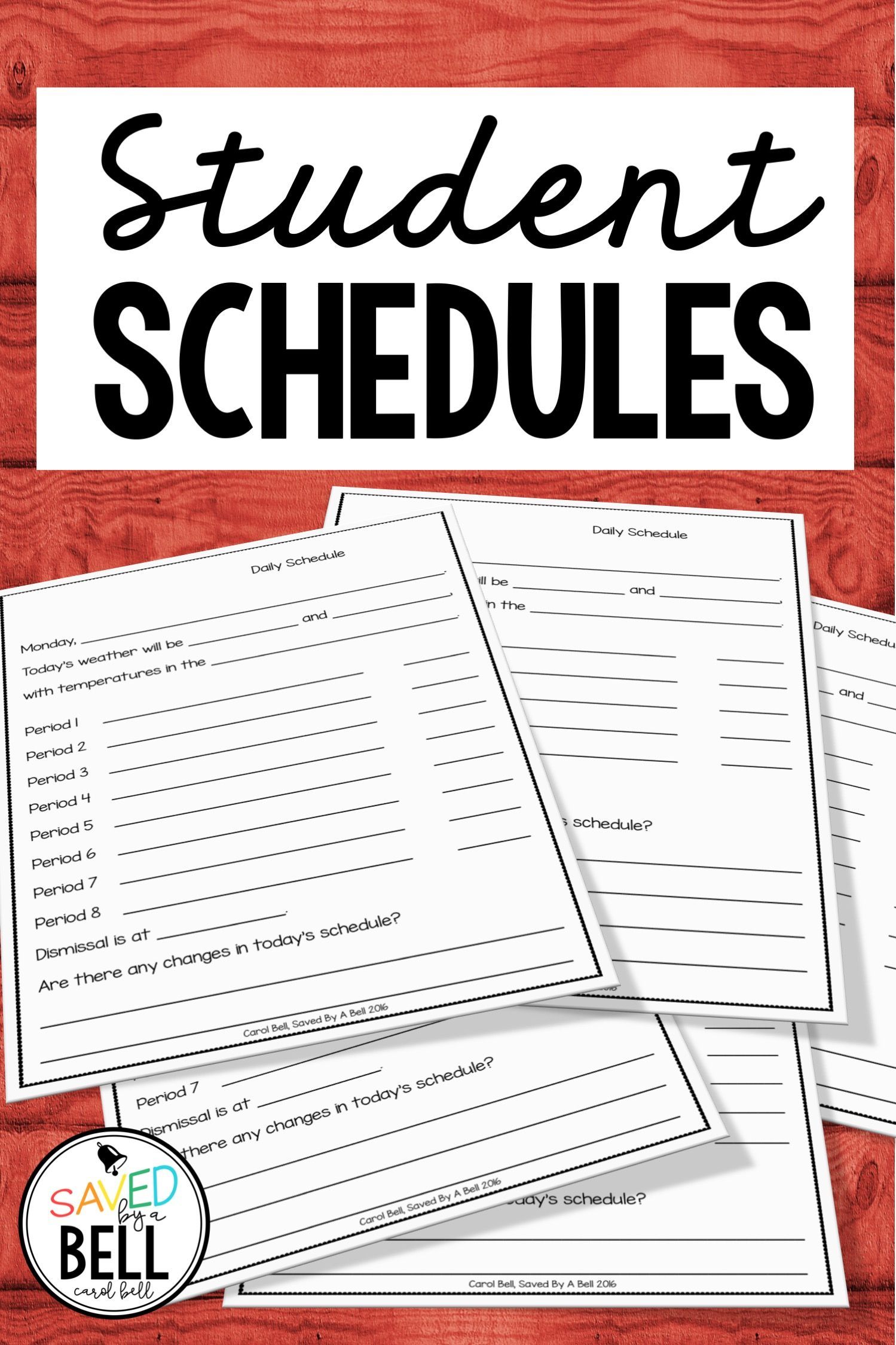 Student schedules