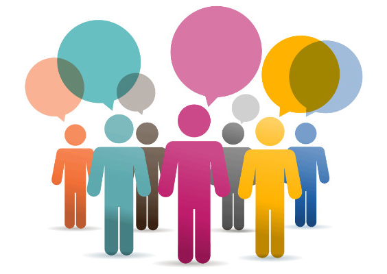 People with thought bubbles