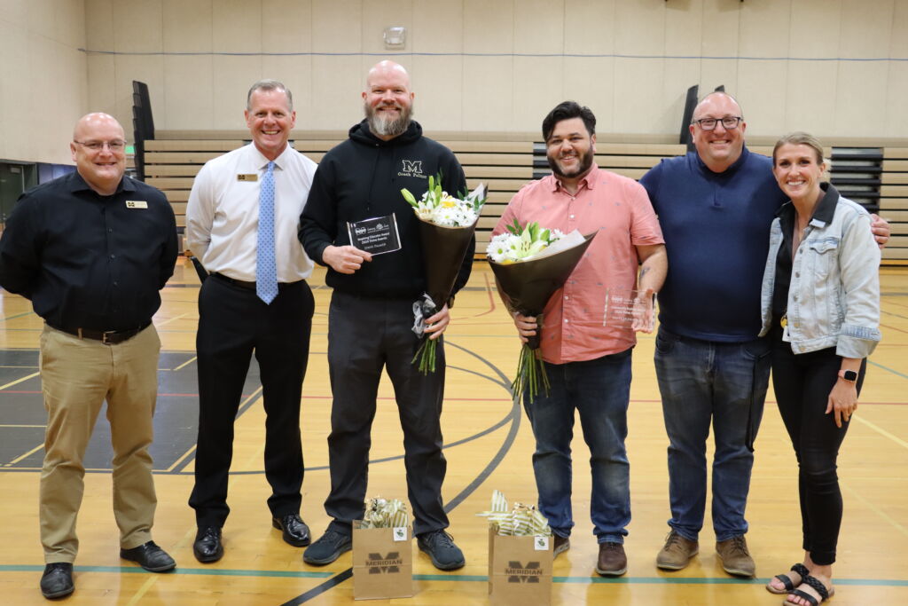 Recipients Brett Muskavage and Steve Palmer with admin