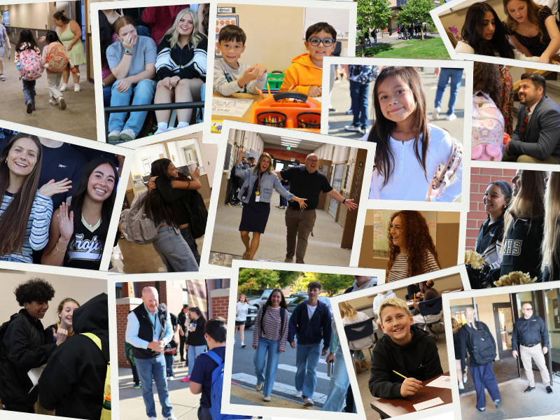 Collage of first day photos